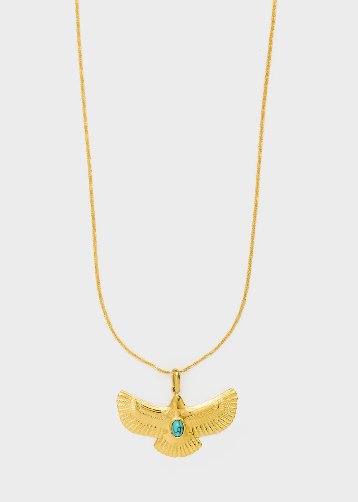 Κολιέ wings blue stone