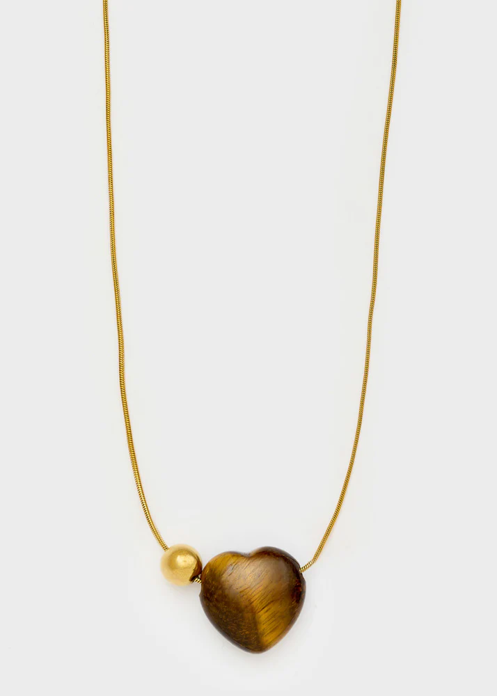 Κολιέ brown stone