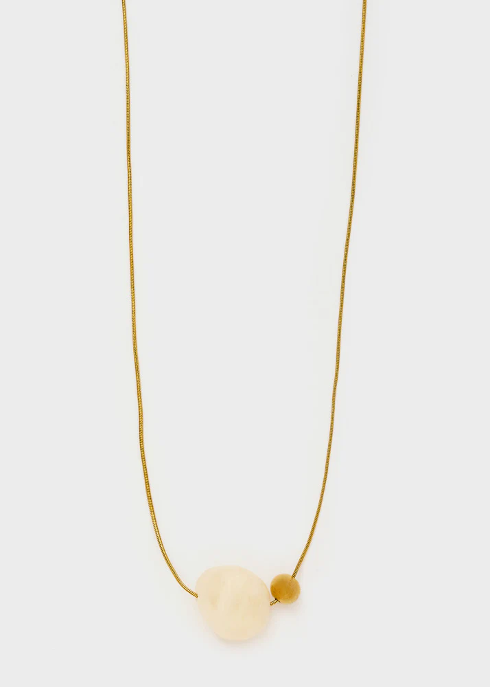 Κολιέ white stone